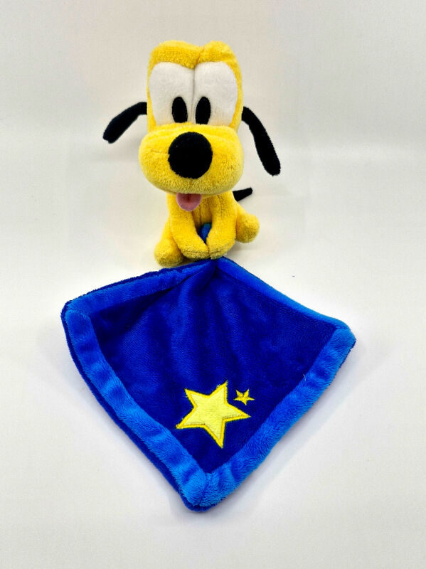  - pluto chien - peluche avec bleu jaune étoile 